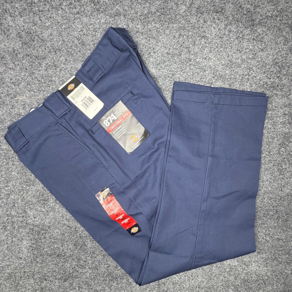 Dickies 874 Original Fit Work Pants Dark Navy Blue 40x30 NWT 874NV
